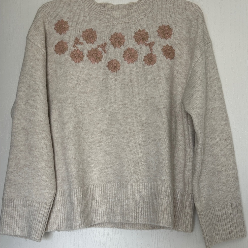 Elegant Floral Knit Sweater